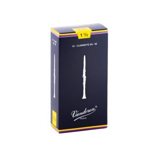 VANDOREN Traditional Bb-Boehmklarinette-Blätter (10er Packung) 1,5