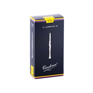 VANDOREN Traditional Blätter für Boehmklarinette (10er Packung) 1,5