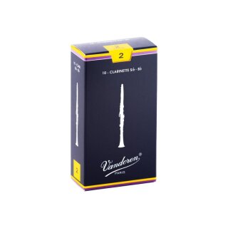 VANDOREN Traditional Bb-Boehmklarinette-Blätter (10er Packung) 2,0