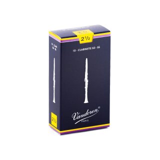 VANDOREN Traditional Bb-Boehmklarinette-Blätter (10er Packung) 2,5