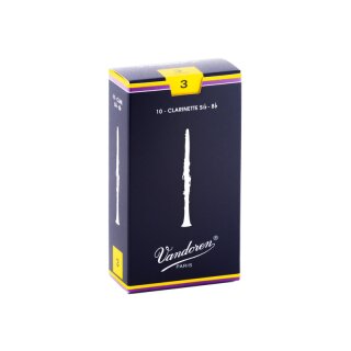 VANDOREN Traditional Bb-Boehmklarinette-Blätter (10er Packung) 3,0