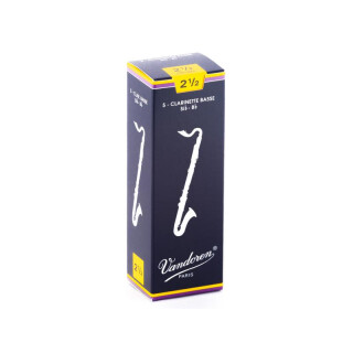 VANDOREN Traditional Blätter für Bassklarinette (Boehm) (5er Packung) 2,5