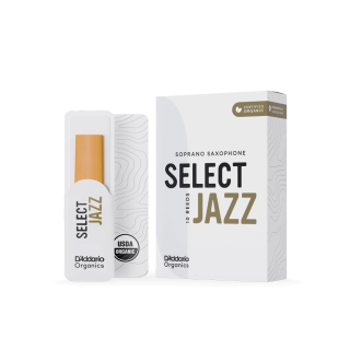DADDARIO Organics Select Jazz Sopransaxophon-Blätter (10er Packung) 3 Medium unfiled