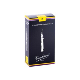 VANDOREN Traditional-Blätter Sopransaxophon-Blätter (10er Packung) 3,0