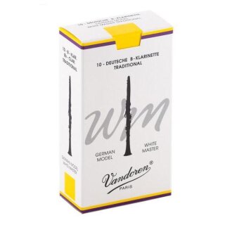 VANDOREN White Master deutsche Bb- Klarinette-Blätter, Traditional (10er Packung)
