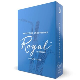 Royal by DADDARIO (Rico Royal) Blätter für Baritonsaxophon (10er Packung) 2,5