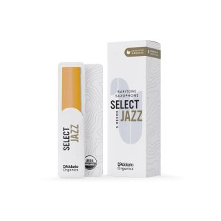 DADDARIO Organics Select Jazz Baritonsaxophon-Blätter (5er Packung) 3 Soft filed