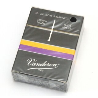 VANDOREN Black Master deutsche Bb- Klarinette-Blätter, Traditional, Traditional (10er Packung) - Abverkauf -