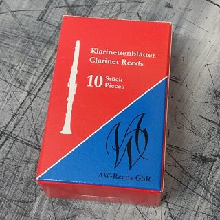 AW Reeds (Wilsche Bb-r) Schnitt 145 deutsche Bb- Klarinette-Blätter (10er Packung) 3,0