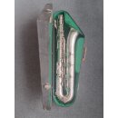 Baritonsaxophon "Weltklang", versilbert, inkl. Koffer, SN: 808