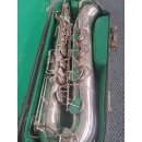 Baritonsaxophon "Weltklang", versilbert, inkl. Koffer, SN: 808