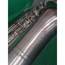Baritonsaxophon "Weltklang", versilbert, inkl. Koffer, SN: 808