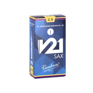 VANDOREN V21 Blätter für Sopransaxophon (10er Packung) 2,5