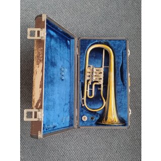 B&S Flügelhorn unlackiert, Trommeldruckwerk,generalüberholt, inkl. Koffer, gebraucht, SN:230392