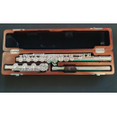 TOMASI Querflöte TFL-10GRB Vollsilberkopfstück und Grenadill -Mundlochplatte, versilbert, Ringklappen, E-Mechanik. H-Fuß