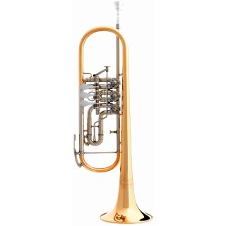 B&S B-Trompete 3005/3 Drehventile, Trigger, Neusilbergarnitur
